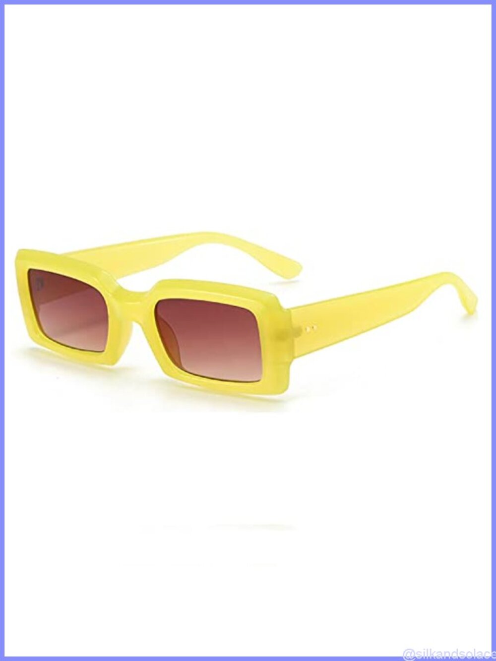 Rectangle Sunglasses Retro 90s UV Protection Full-Frame Plastic